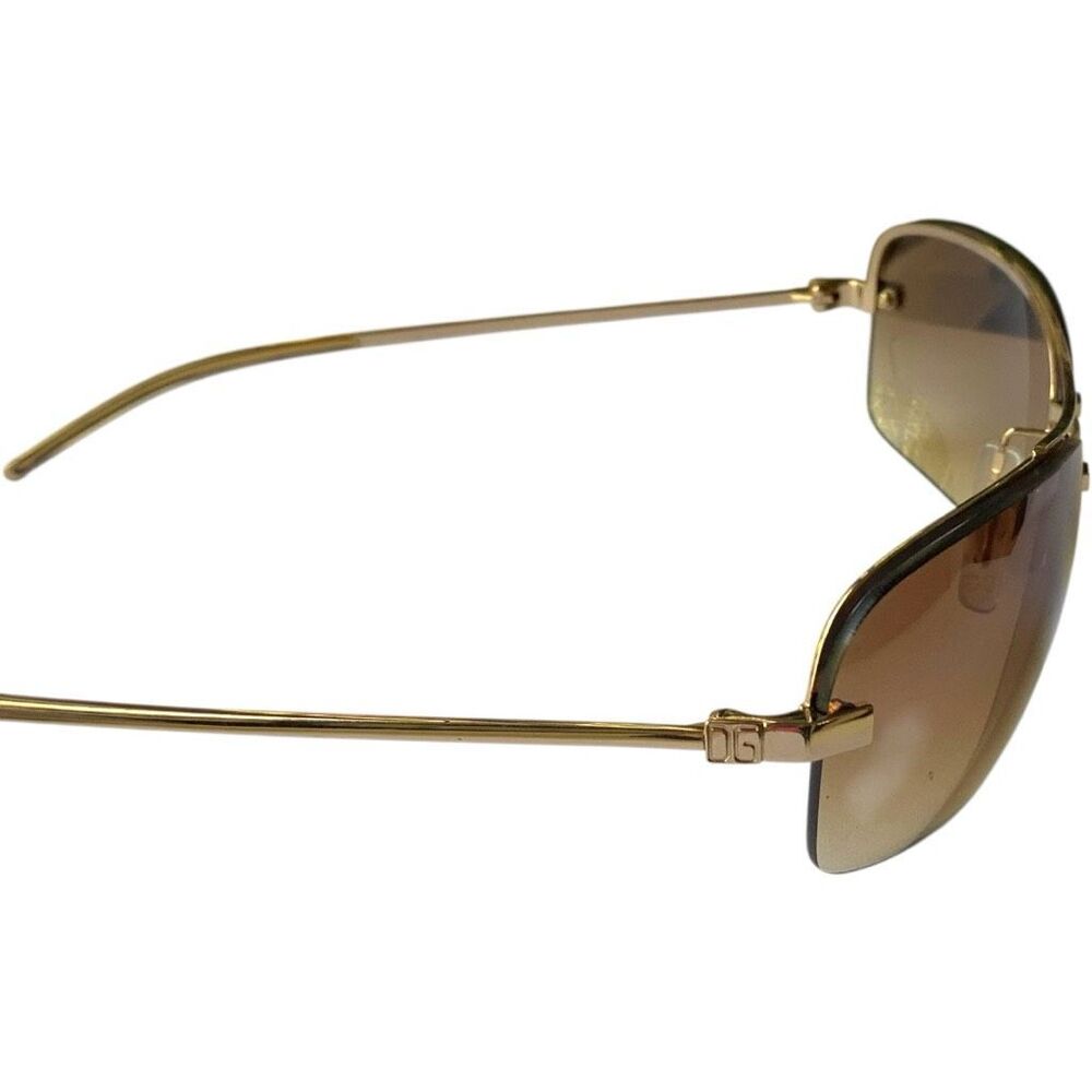 Dolce & Gabbana Gold and Brown Sunglasses